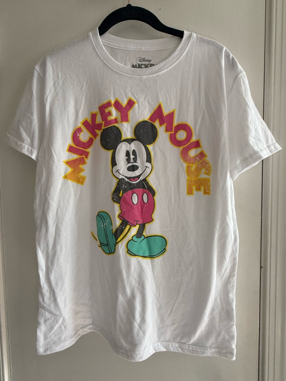 Disney White Mickey Mouse Graphic Tee Size L